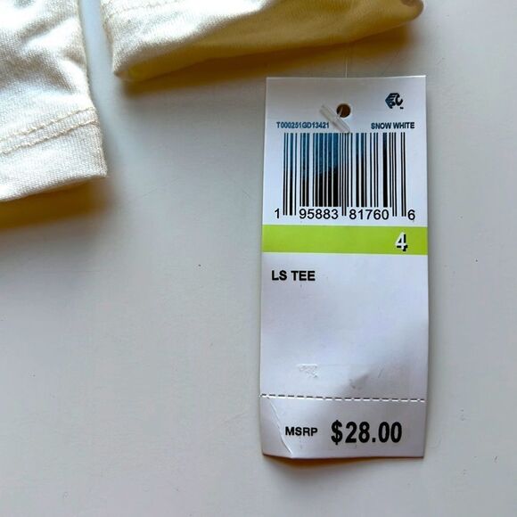 Disney Junior Minnie Kids Cream Top with Ruffle Long Sleeve Girls Sz 4 - Picture 3 of 3